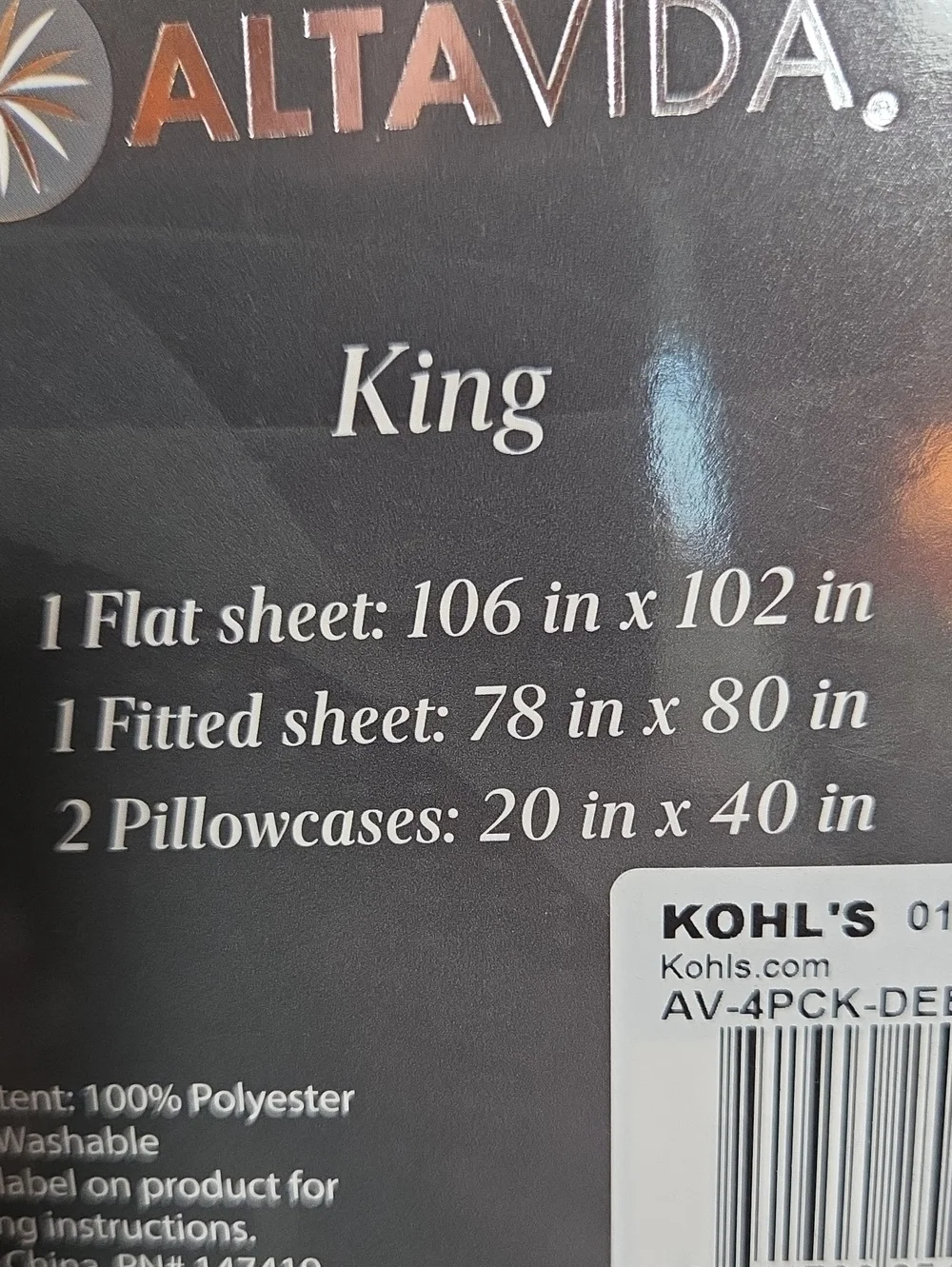 Altavida King Size Sheet Set